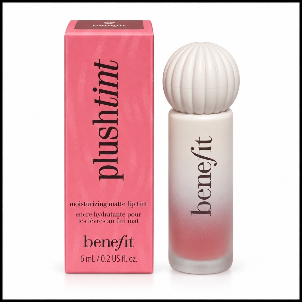 Benefit Plushtint Moisturizing Matte Lip Tint 02 Cream Puff 6mL 0.2oz New in Box
